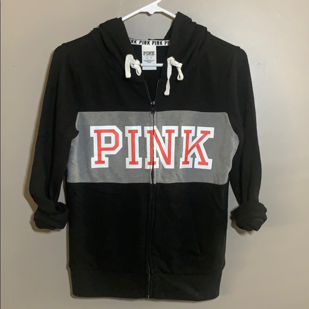 Pink zip up hoodie